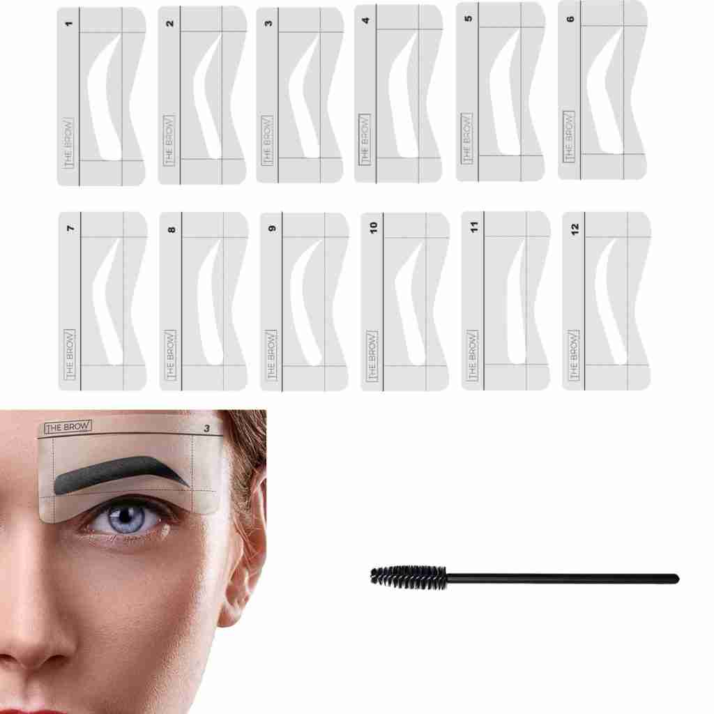 Eyebrow Stencils 12 Pack Set